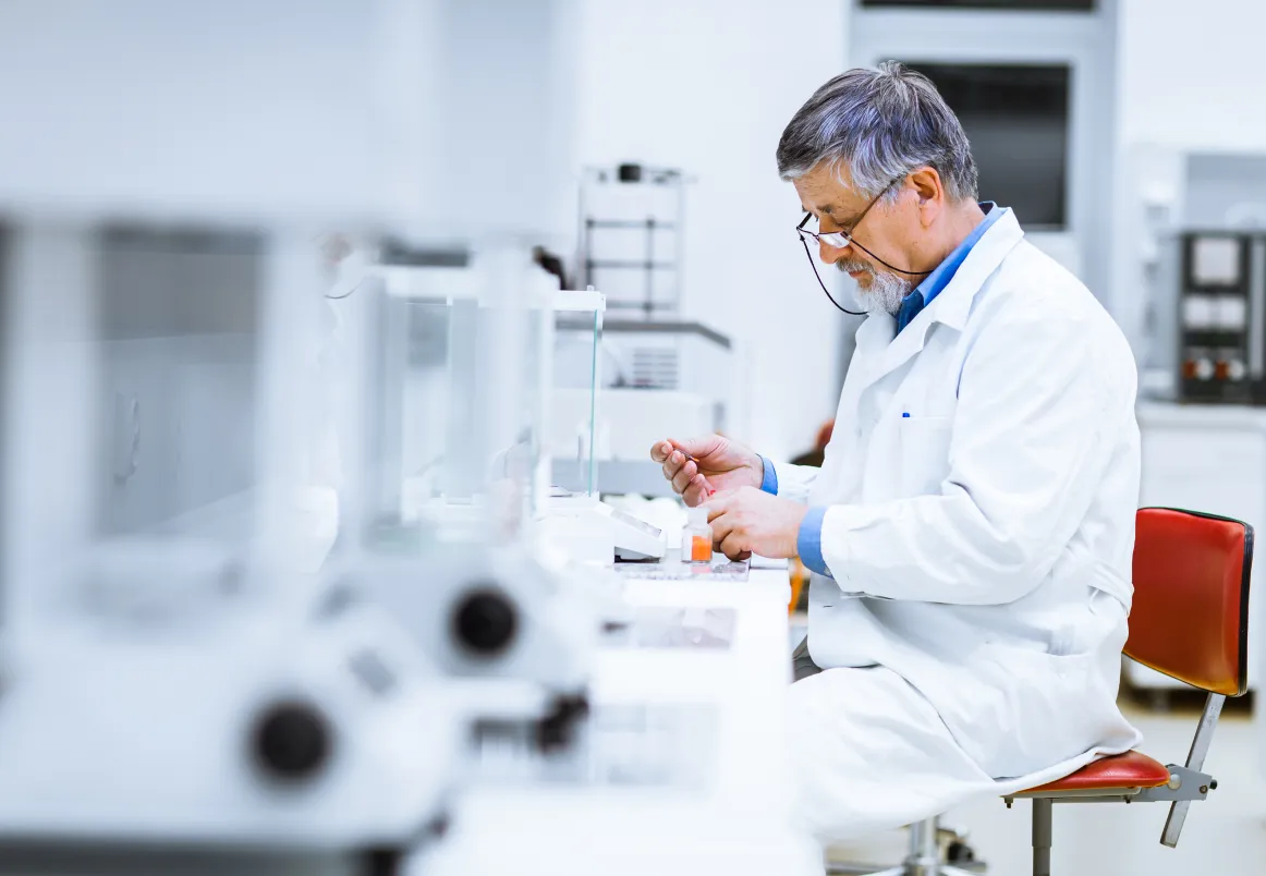 Researcher in laboratory